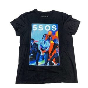 5 Seconds Of Summer Graphic Band Tee Thrifted Vintage Style Size L